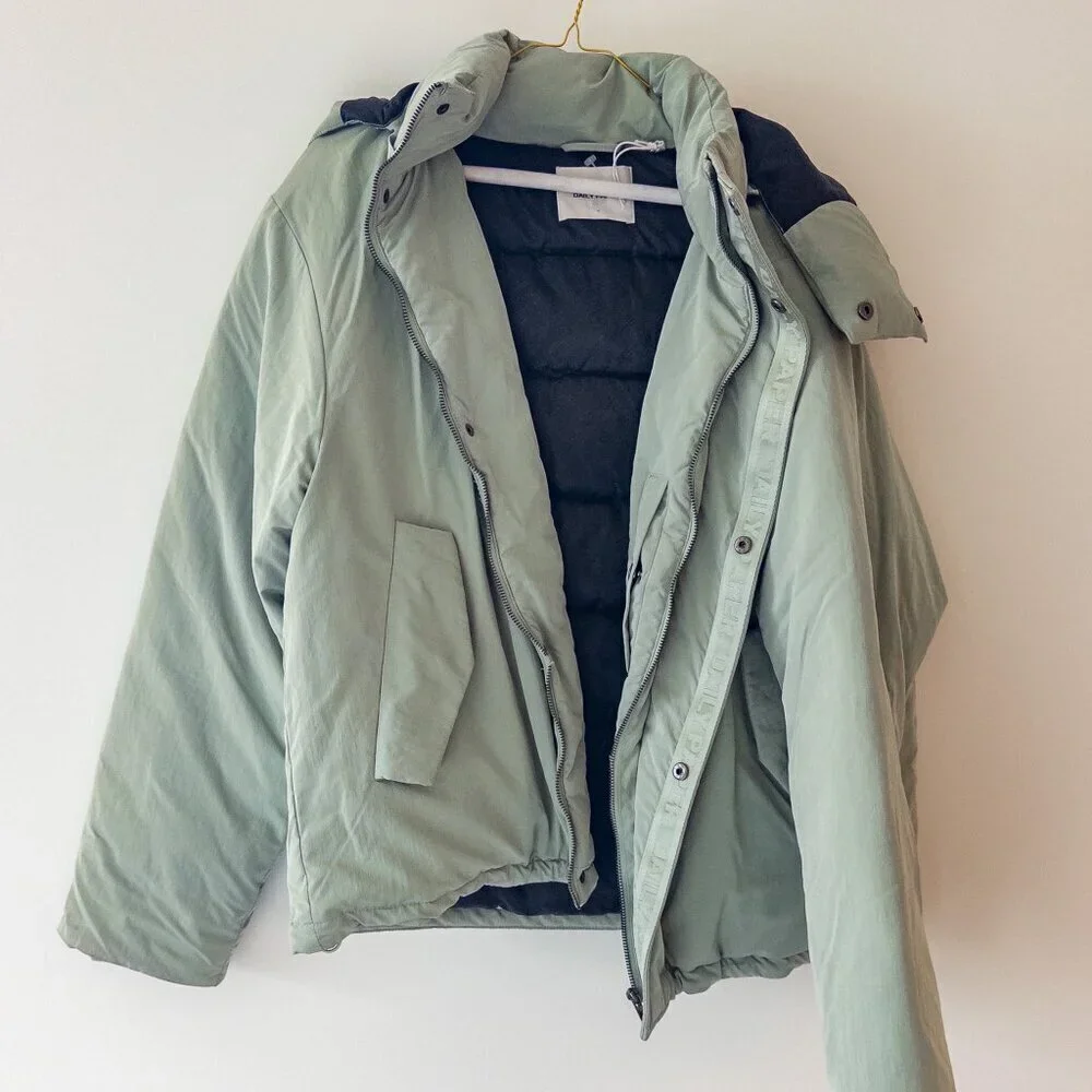 Daily Paper Joel Puffer Jacket Hooded Coat Iceberg Green (Never Worn) S